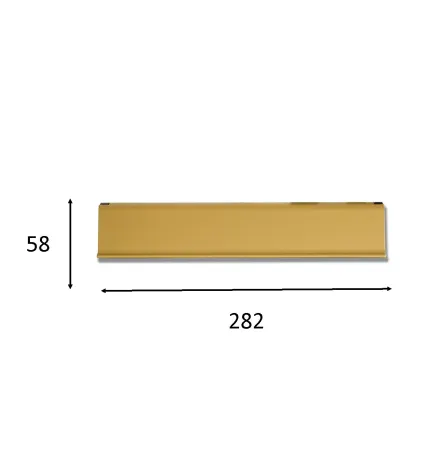 BOCACARTAS DE ALUMINIO DORADO 58 x 282 x 10